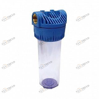 Корпус Гейзер YL 10" 1" B прозрачный для холодной воды 24091