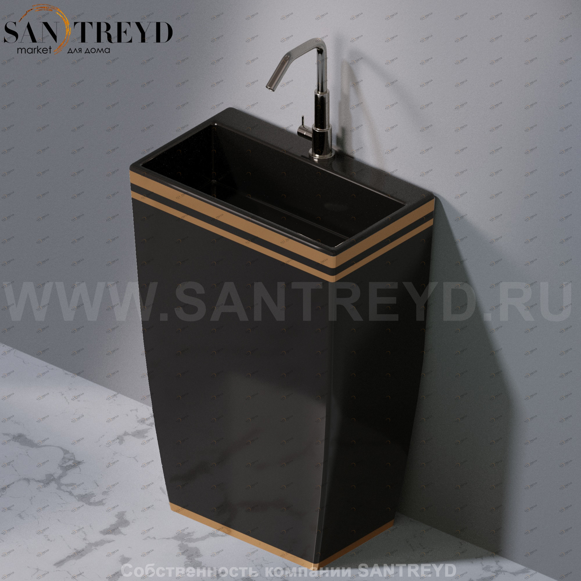 L115476G Напольная раковина стоящая прямоугольная A. e T. Italia Tower AeT ITALIA