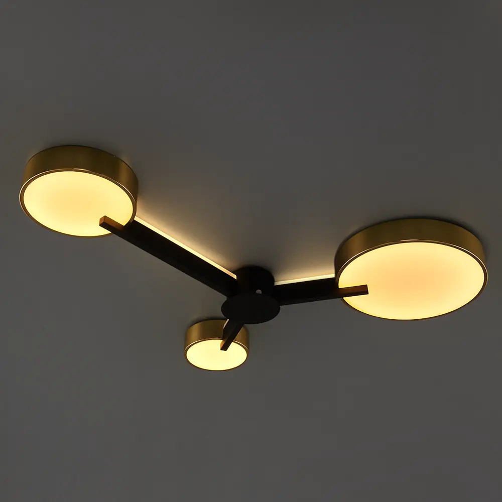 Люстра потолочная светодиодная Escada 10209/3LED с пультом управления, 15 м², регулируемый белый свет, цвет черный STLM-2157165 - Вид №1
