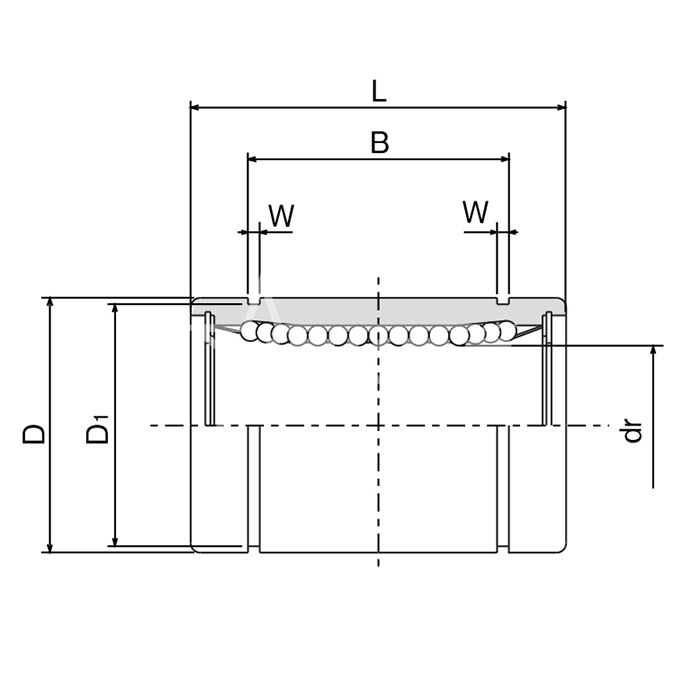 IS644 Линейный подшипник LME40-UU ISKRA  - Вид №1