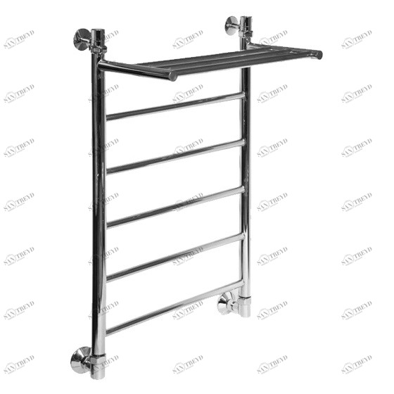 Полотенцесушитель водяной Aquanet Грация ЛП ВП 800x500, с верхней полкой 00184160