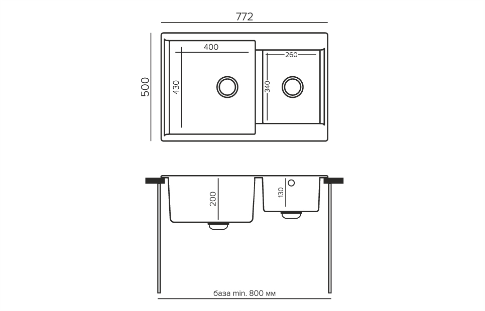 Кухонные мойки Polygran Brig-772 854932 - Вид №2