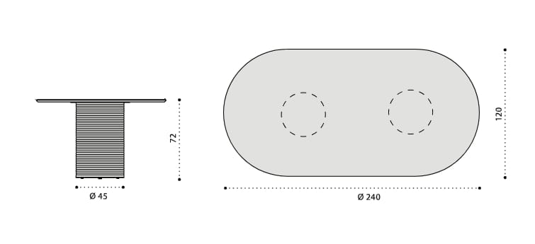Овальный стол с мраморной столешницей Ethimo патио ARCH-00016228 - Вид №1