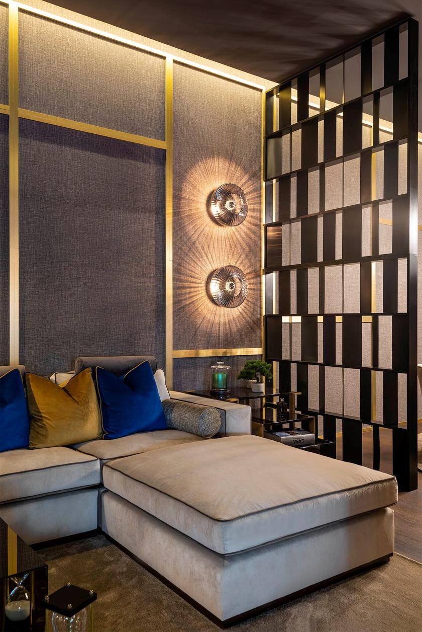 Stylish Club Бархатный диван с шезлонгом Fortune Scf.f07 - Вид №7