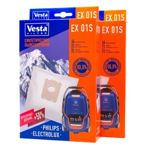 91387516 Мешки синтетические для пылесоса Vesta filter Ex01s2 8 штук 4 фильтра STLM-1108247
