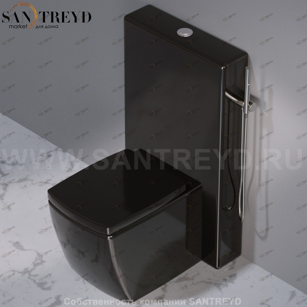 C304104 Компакт унитаз с бачком Черный A. e T. Italia WALL Италия AeT ITALIA