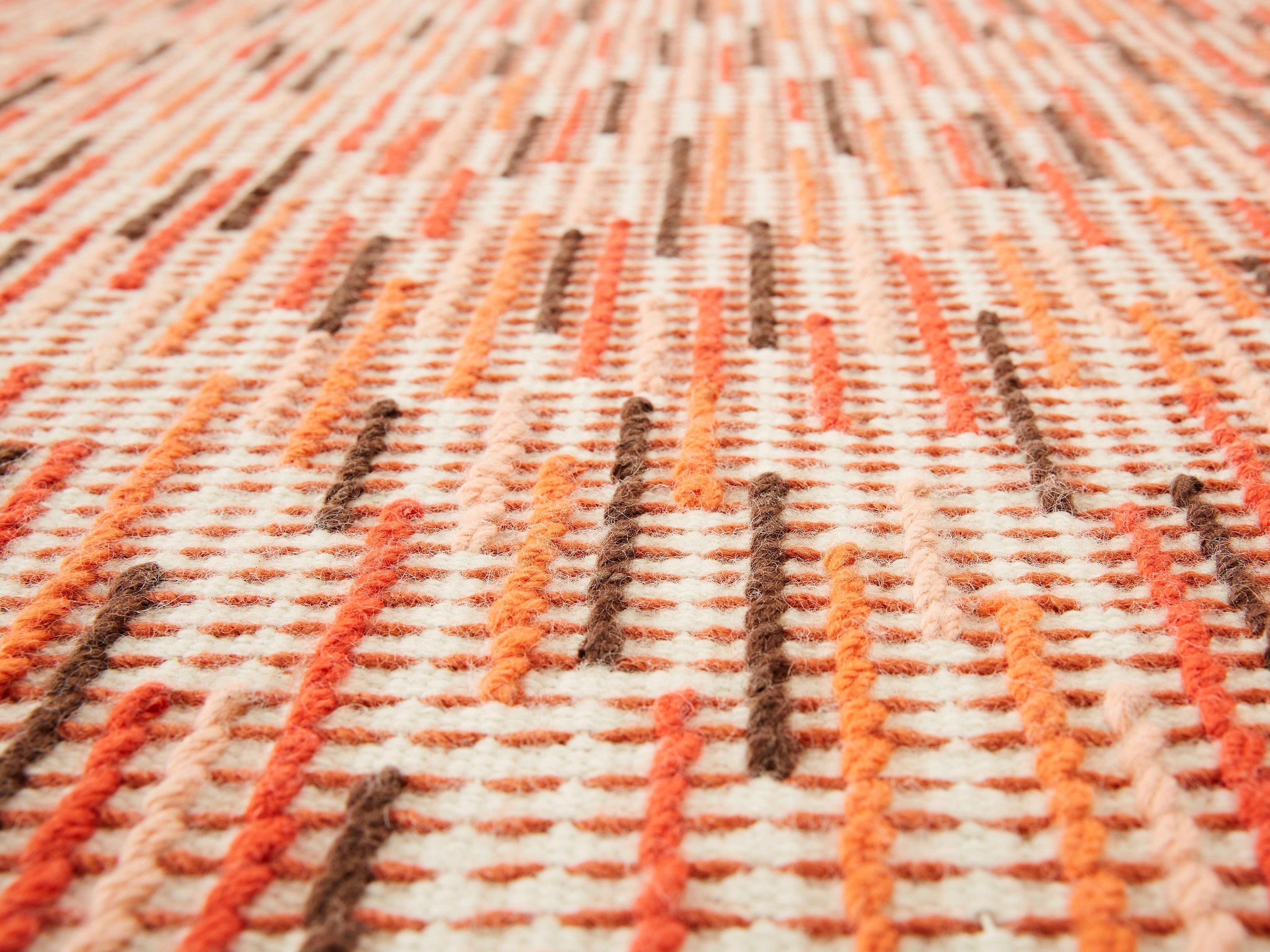 Полосатый шерстяной прямоугольный ковер ручной работы GAN Backstitch ARCH-00118986 - Вид №2