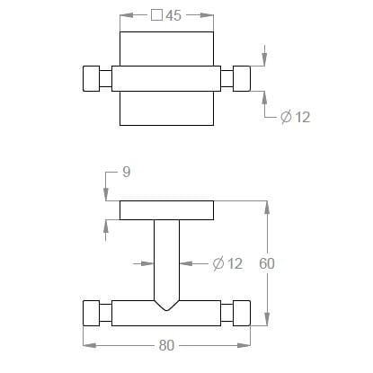 Двойной халат из нержавеющей стали Fir Italia аксессуары для ванной комнаты из нержавеющей стали ARCH-00038522 - Вид №2