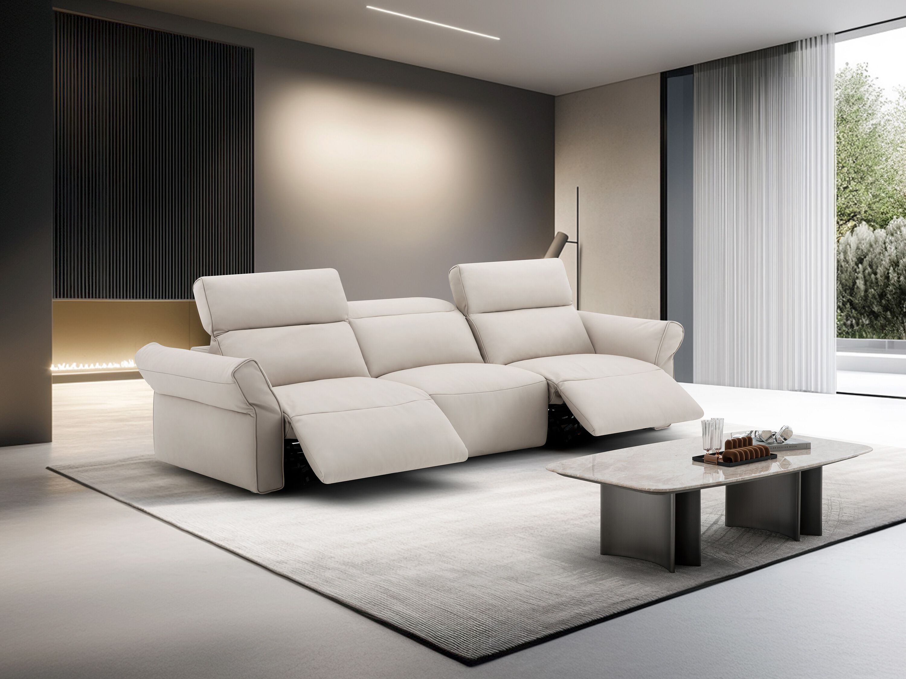 Модульный кожаный диван с электроприводом CAMPO DE' FIORI LULL ARCH-00067874 - Вид №9