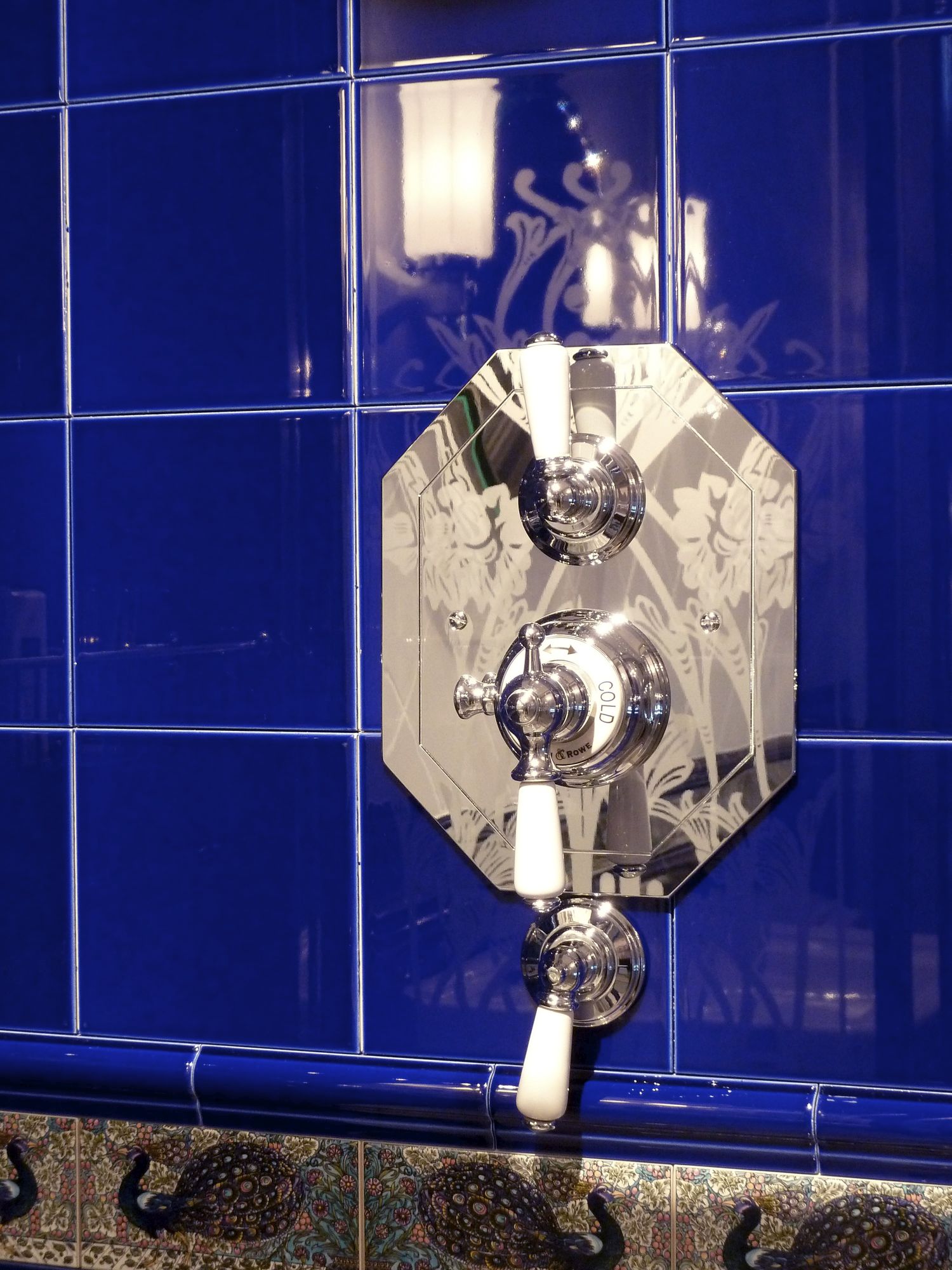 Traditional bathrooms Смеситель для душа с термостатом, фарфоровый рычаг РЫЧАГ Pr5555/bn  - Вид №1