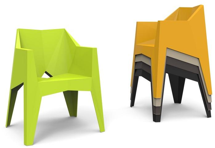 VONDOM Штабелируемый садовый стул с подлокотниками Voxel sun-id-1470954 - Вид №11