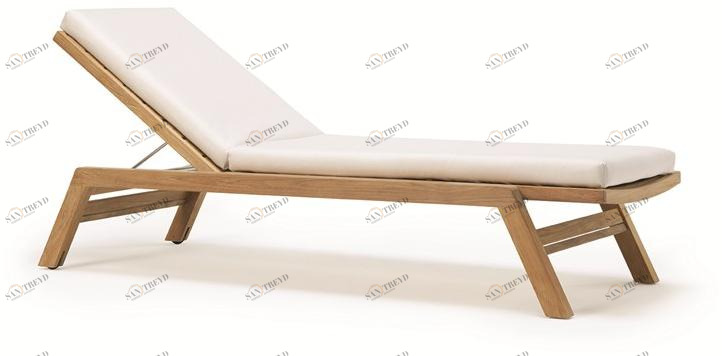 Ethimo Садовая кушетка из тика на колесиках Costes sun-id-1353366