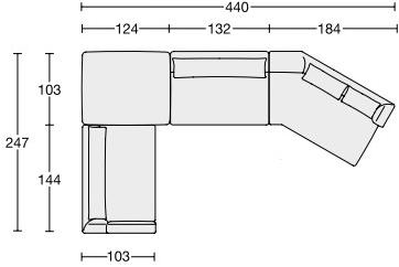 CTS SALOTTI Модульный угловой диван из ткани Bloom sun-id-1490902 - Вид №4