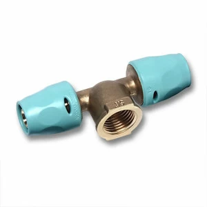 123130G1612 SANHA 23130G 3fit-Push Тройник Вст-ВР-Вст 16x1/2x16 мм