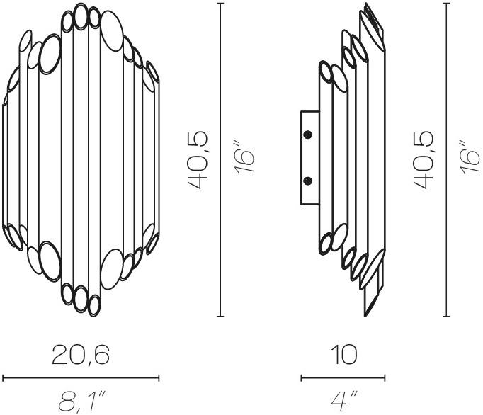 Contardi Настенный светильник из металла и оргстекла sun-id-1382047 - Вид №13