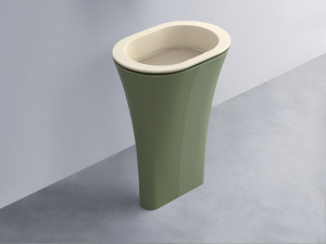 AMLA65-LN+AMPILO-AV+AMCOLO-AG Раковина Amedeo Ovale отдельностоящая cielo Enjoy + Amedeo