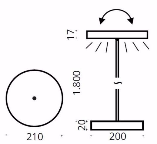 Top Light Регулируемый светодиодный торшер Sun sun-id-1379309 - Вид №2