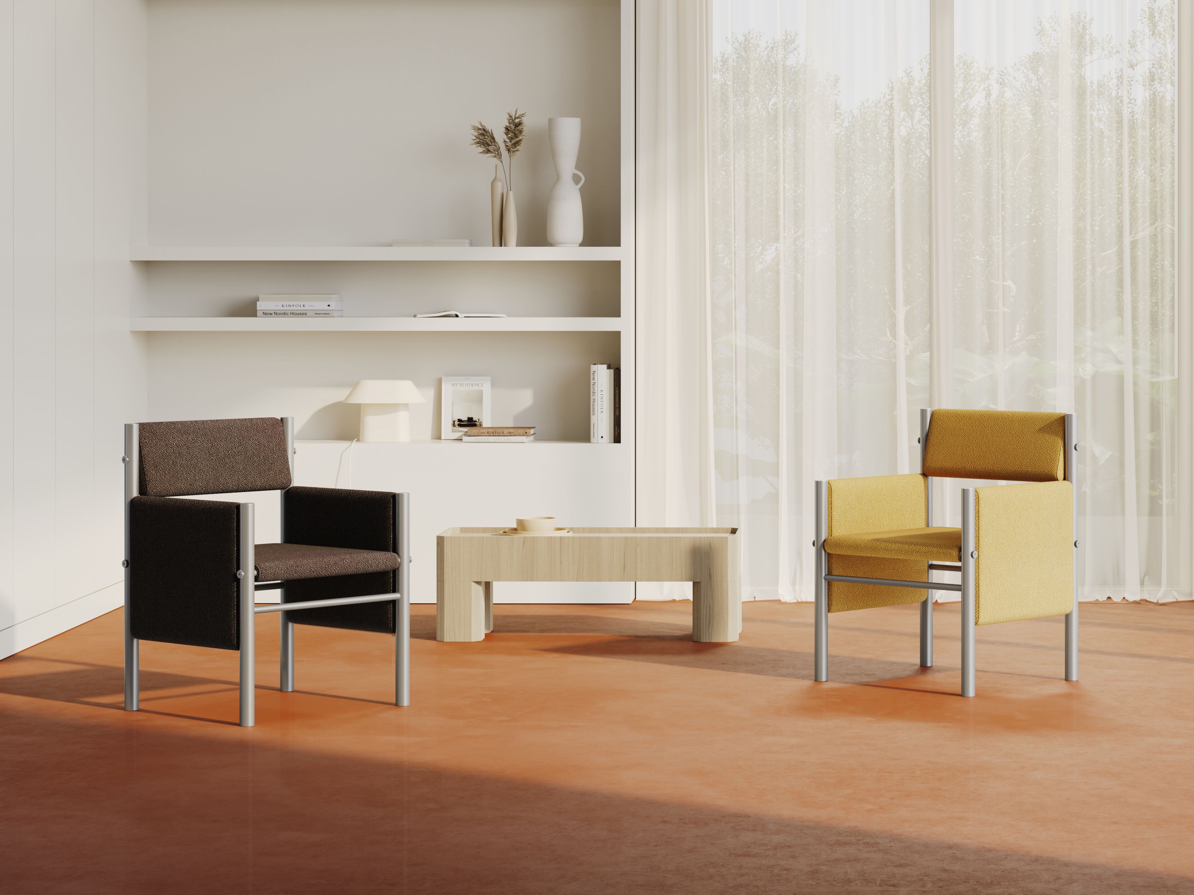 Деревянный прямоугольный высокий журнальный столик Joyf блок ARCH-00039712 - Вид №4