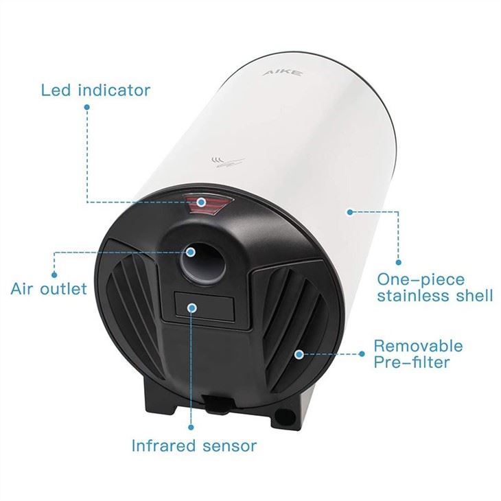 Сушилка для рук из нержавеющей стали AIKE AK2805_593  - Вид №3