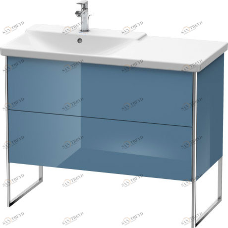 XS446504747 Тумбочка напольная XSquare #XS4465 1010 x 473 мм Каменно-синий глянцевый лак Duravit