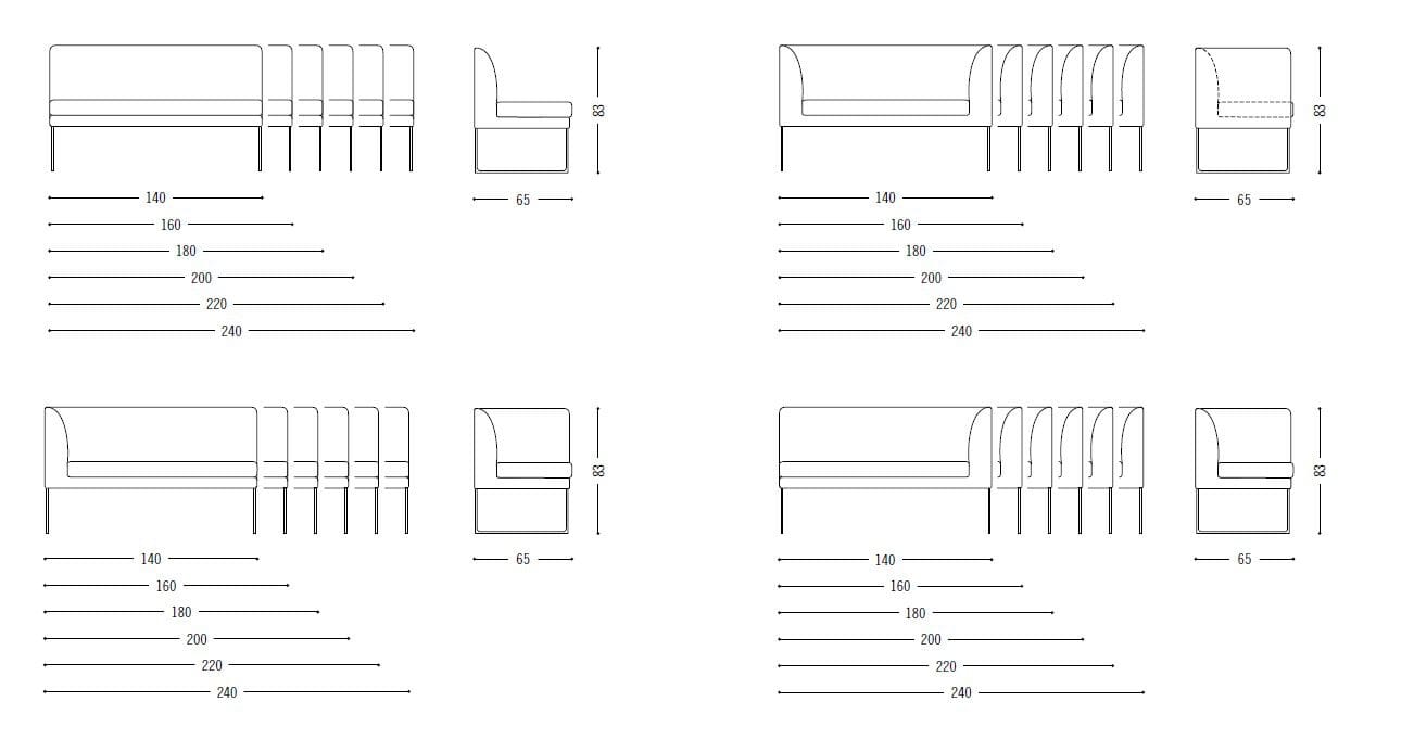 Кожаная мягкая скамья со спинкой COR Mell ARCH-00005649 - Вид №2
