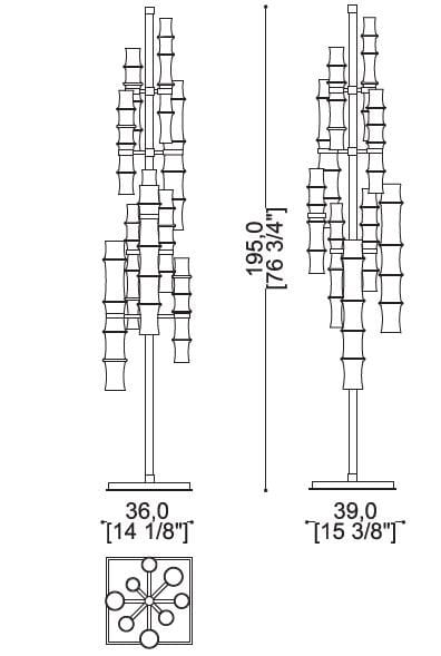 Деревянный светодиодный торшер Sicis Siam ARCH-00037725 - Вид №8