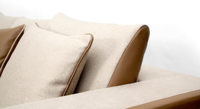 Mytto 3-х местный диван из хлопка и кожи Larforma sun-id-1472095 - Вид №3