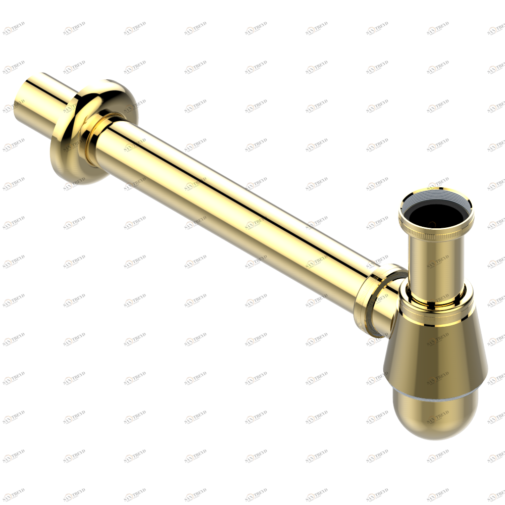 G00-308T Adjustable bottle trap, mini 45 mm - maxi 90 mm with 300 mm overflow pipe Thg-paris прочие артикулы THG Покрытие PVD золотистый цвет G00-308T CAT.F