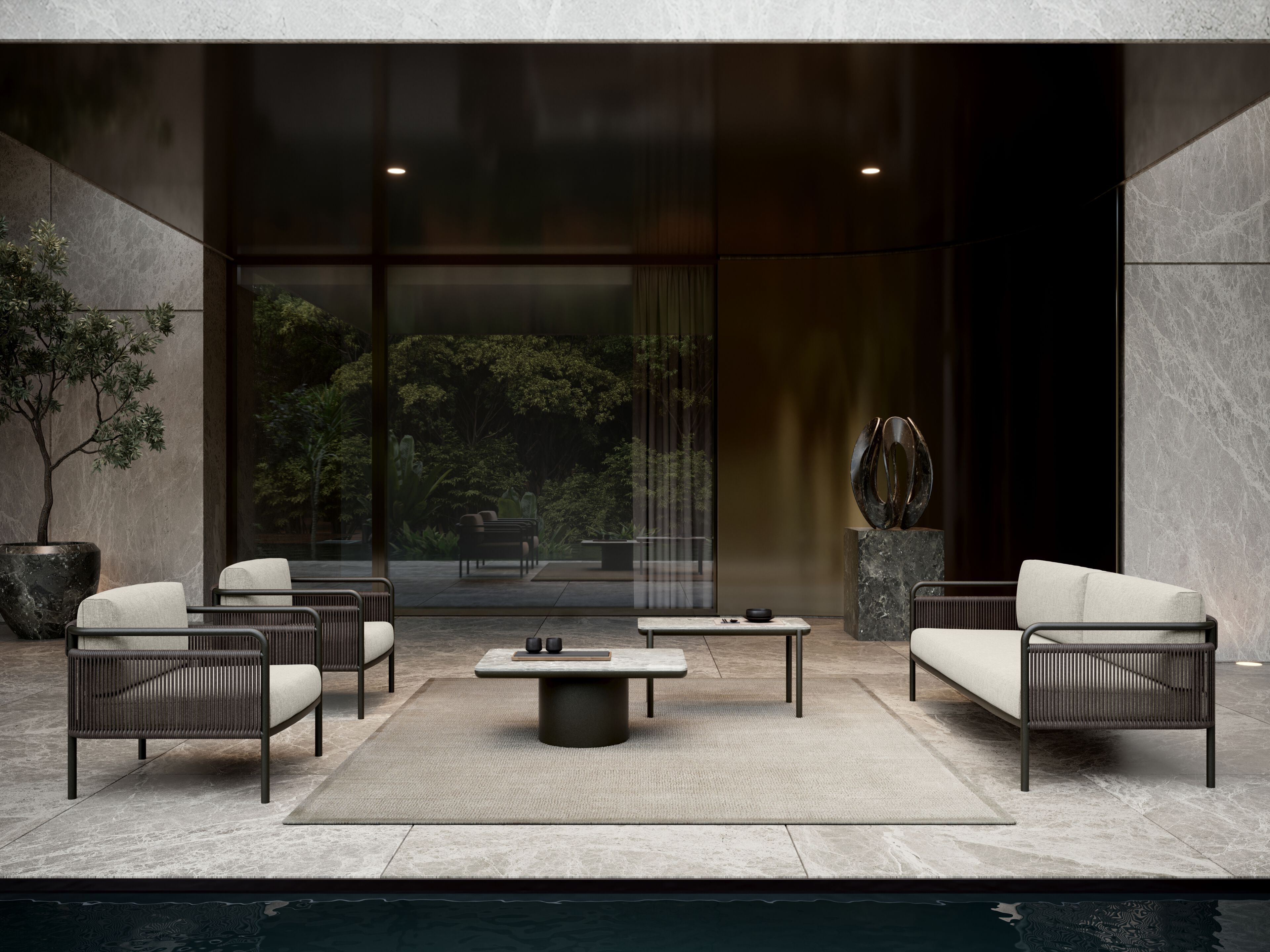 2-местный тканевый садовый диван SNOC ссылка ARCH-00059379 - Вид №2