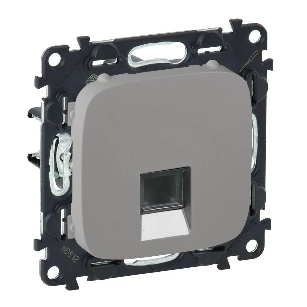Розетка компьютерная Legrand VLN-A RJ45 CAT5E UTP цвет алюминий 82763029 STLM-2090427 Valena Allure - Вид №1