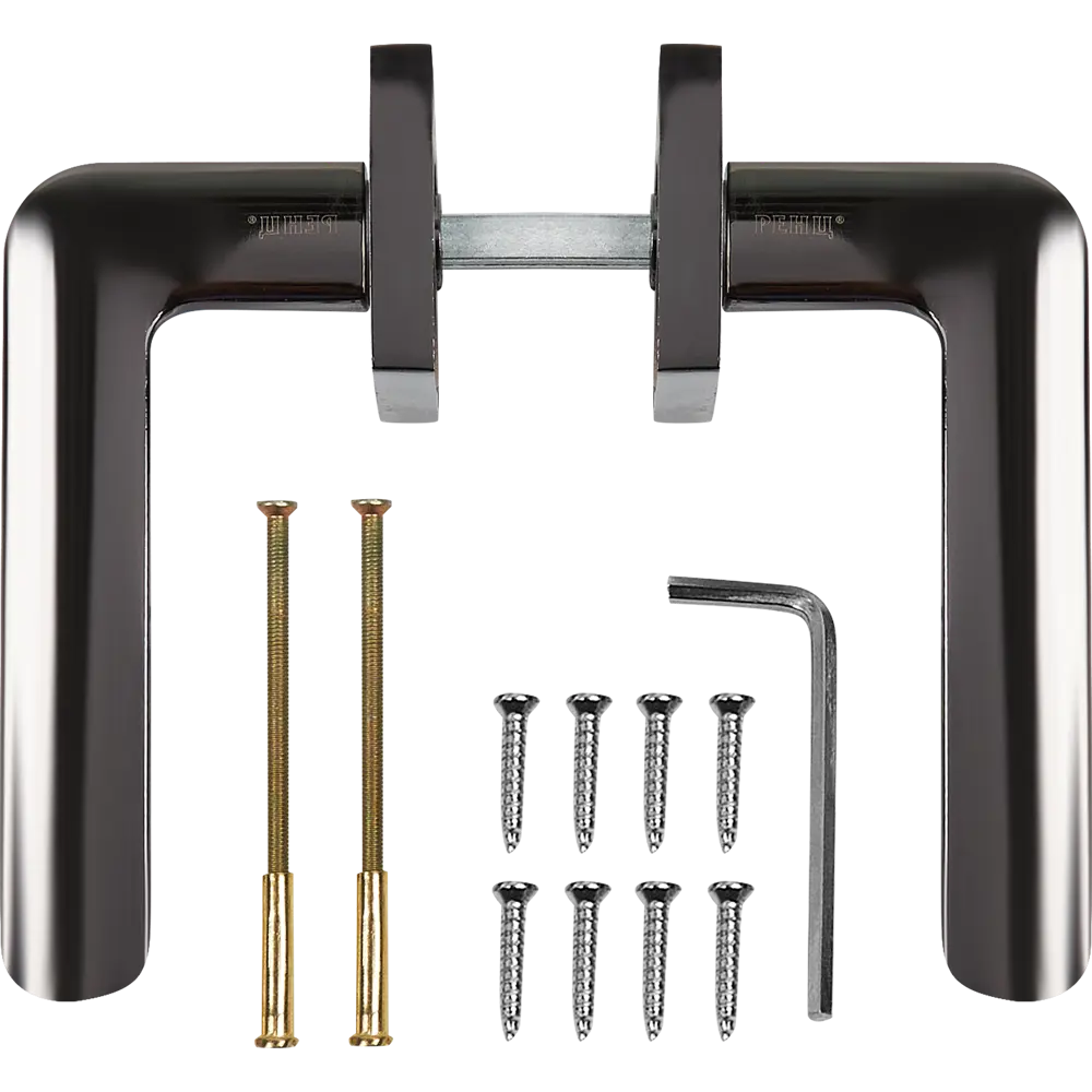 Ручка дверная на розетке Reinz Риволи, цвет черный никель RENZ STLM-2105262 - Вид №1