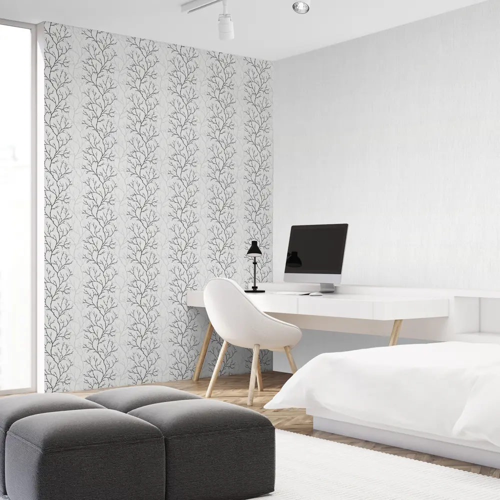 Обои флизелиновые Ateliero Nordic серые 1.06 м AT38273-01 84872143 STLM-2114168 - Вид №3