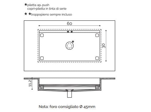 Подвесная раковина Corian® с столешницей Acquapazza Corian ® elements ARCH-00113434 - Вид №3