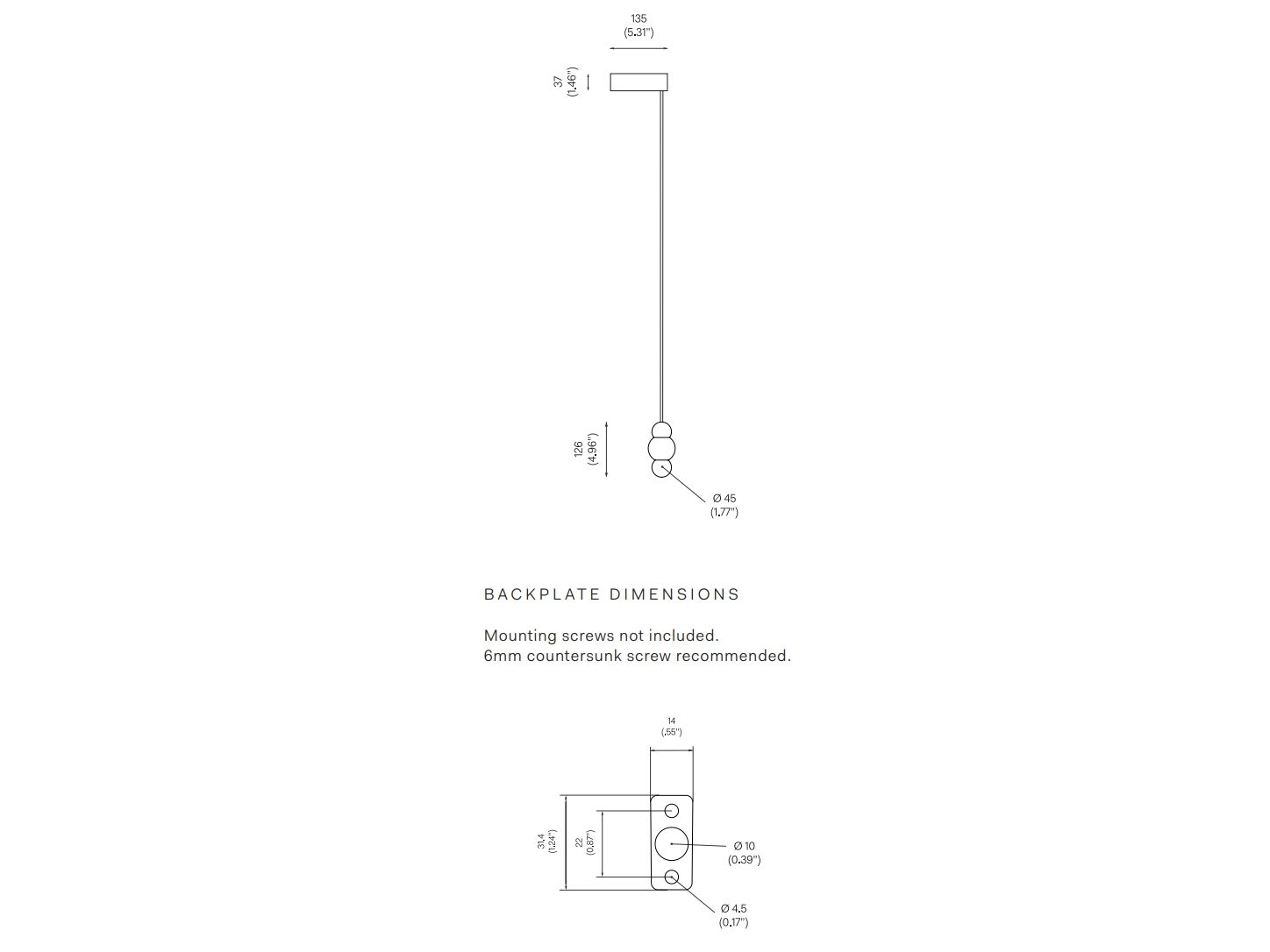 Латунный светодиодный настенный светильник Michael Anastassiades Шаровой светильник ARCH-00130749 - Вид №5