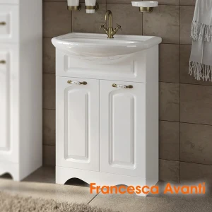 92004982 Тумба с раковиной напольная Francesca avanti M-1000796 46см цвет белый STLM-1462235