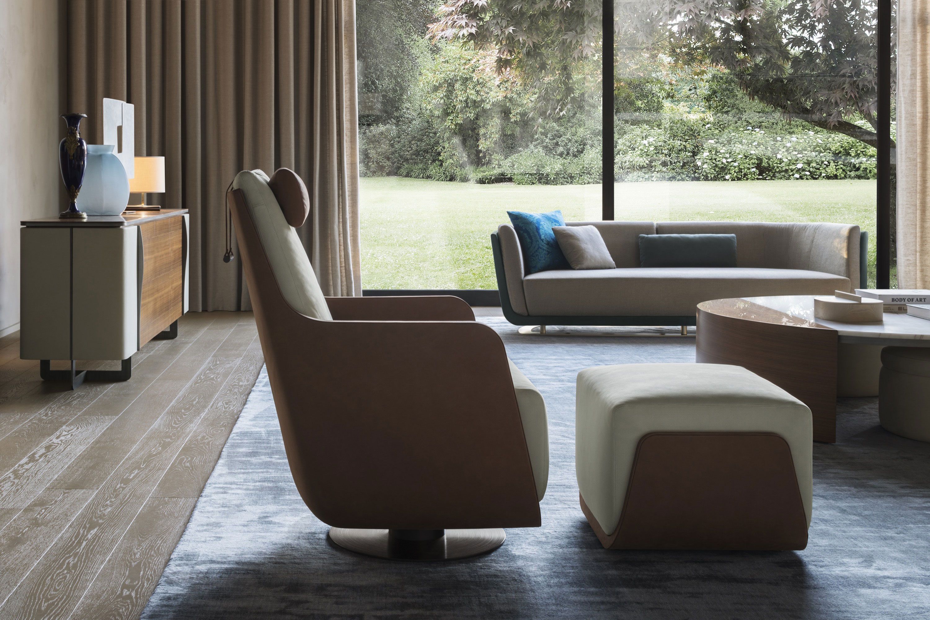 Кожаное вращающееся кресло с подлокотниками OAK New York Suite ARCH-00110937 - Вид №10