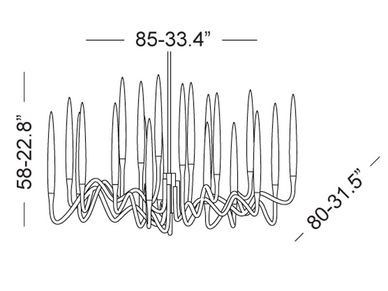 Латунная светодиодная люстра Il Pezzo Mancante кусок 3 ARCH-00036249 - Вид №14