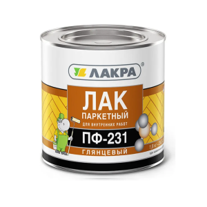 90708601 Лак паркетный ПФ-231 цвет бесцветный 1.8 кг STLM-0348154 ЛАКРА