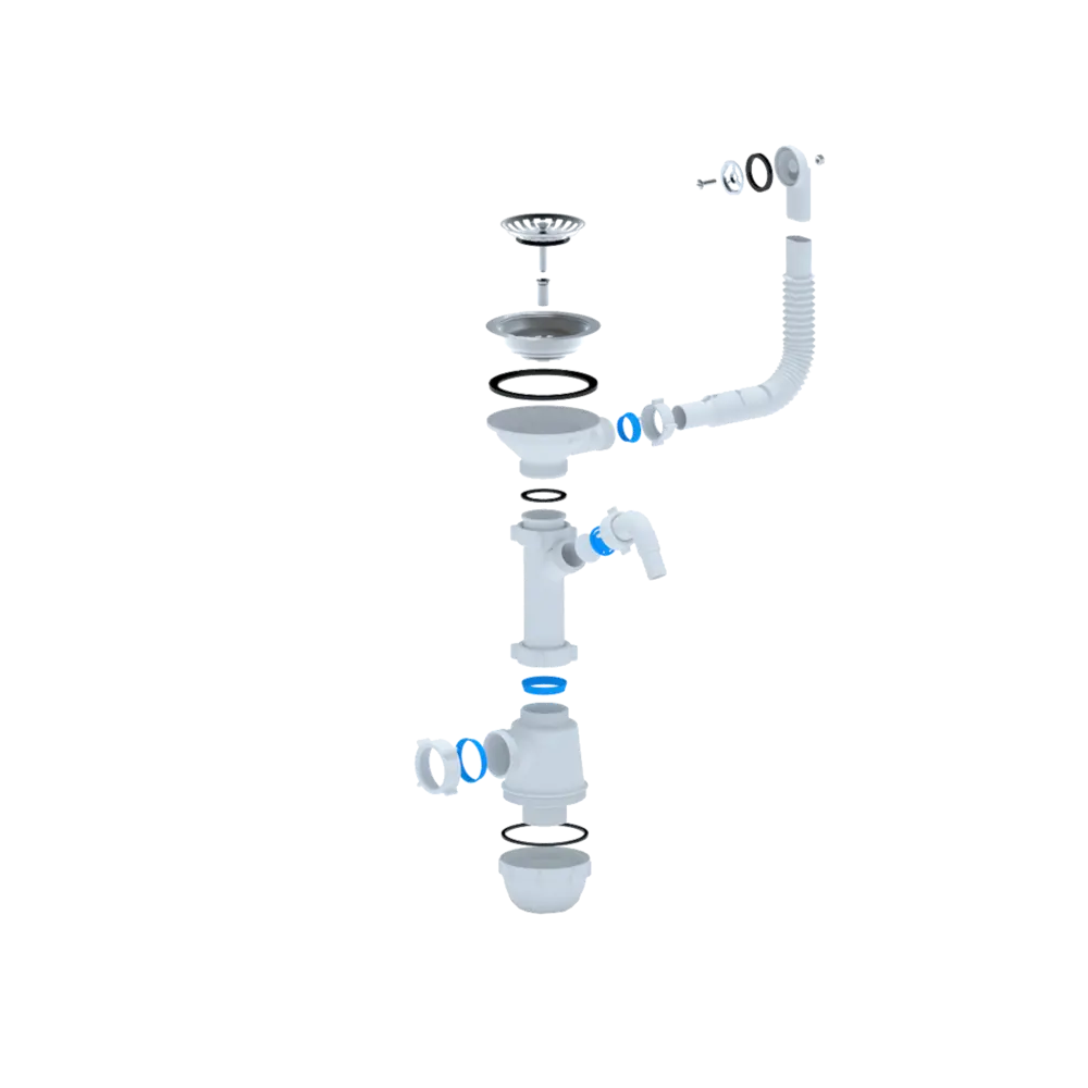 Кухонная мойка Delinia LM1 квадратная белая кварцевая 51×51 см 83577882 Мойка врезная STLM-0042069 - Вид №6