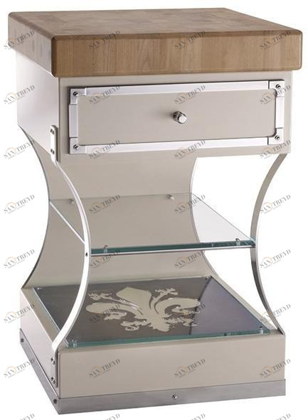 Officine Gullo Разделочная доска из массива дерева на стальной конструкции sun-id-1476738