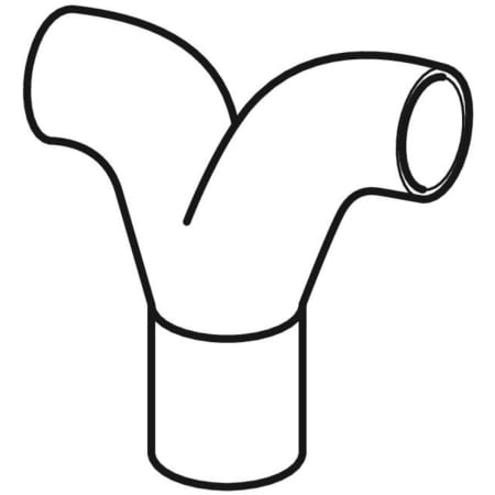 363.472.16.1 Фановый тройник с вертикальным выпуском Geberit PE 90°, под манжету Geberit  - Вид №1