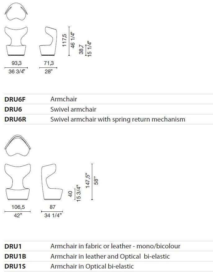 Cappellini Кресло из ткани с высокой спинкой Drum sun-id-1358940 - Вид №12