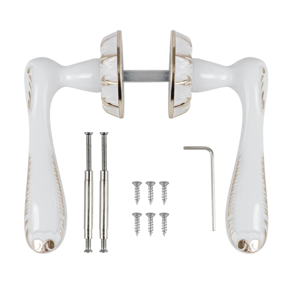 EDSON Дверные ручки EDS-52H-R3 в элегантном бело-золотом исполнении 85170503 STLM-0059400 - Вид №1