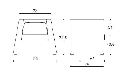 Тканевое кресло с подлокотниками Diemme ARCH-00054157 - Вид №6