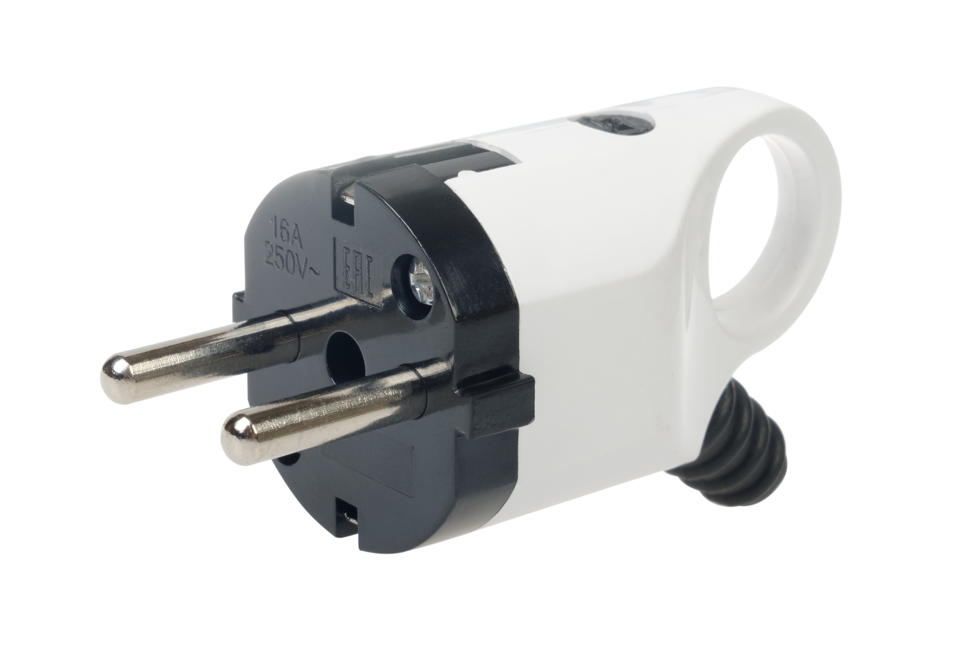 Угловая вилка DUWI с ушком для подвешивания, 16А, белая 87658025 STLM-0074638