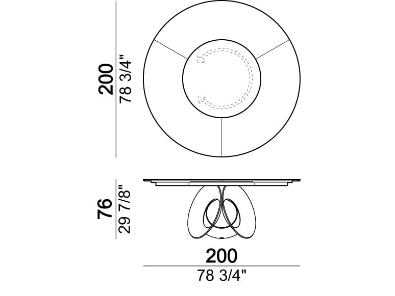 Круглый стеклянный стол Arketipo ORACLE ARCH-00046157 - Вид №3