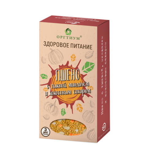 Пшено с тыквой миндалём и кокосовым сахаром Оргтиум 210 г Santreyd 13548