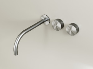 Настенный смеситель для раковины из нержавеющей стали с 3 отверстиями