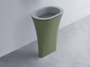 AMLA65-BR+AMPILO-FN+AMCOLO-AG Раковина Amedeo Ovale отдельностоящая cielo Enjoy + Amedeo