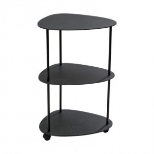 983479 Hippo black-anthracite журнальный столик трехъярусный 72х38х44см;LIND DNA